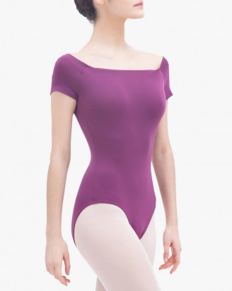 紫色针织连体舞蹈服
